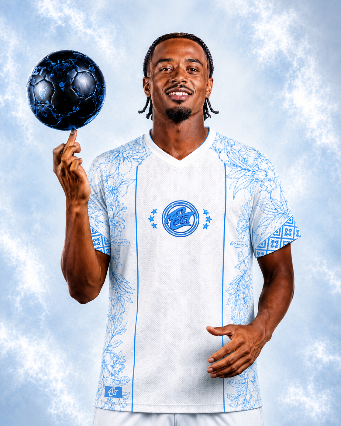 Maillot Bleu Mec Étoilés