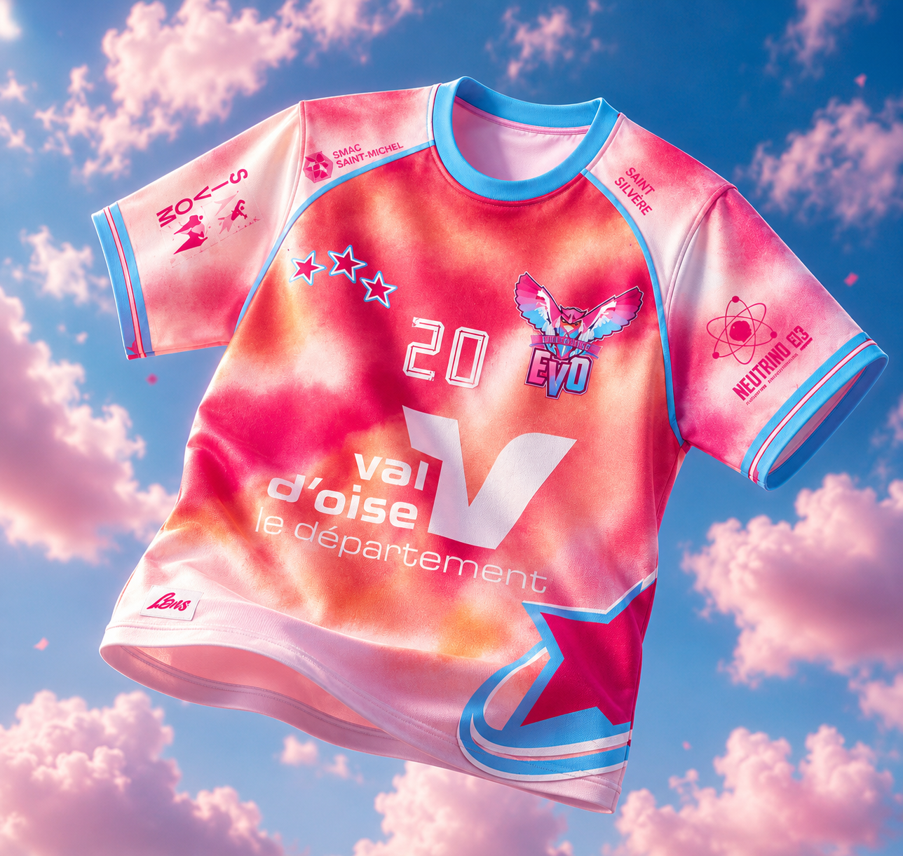 Maillot Rose Mec Étoilés